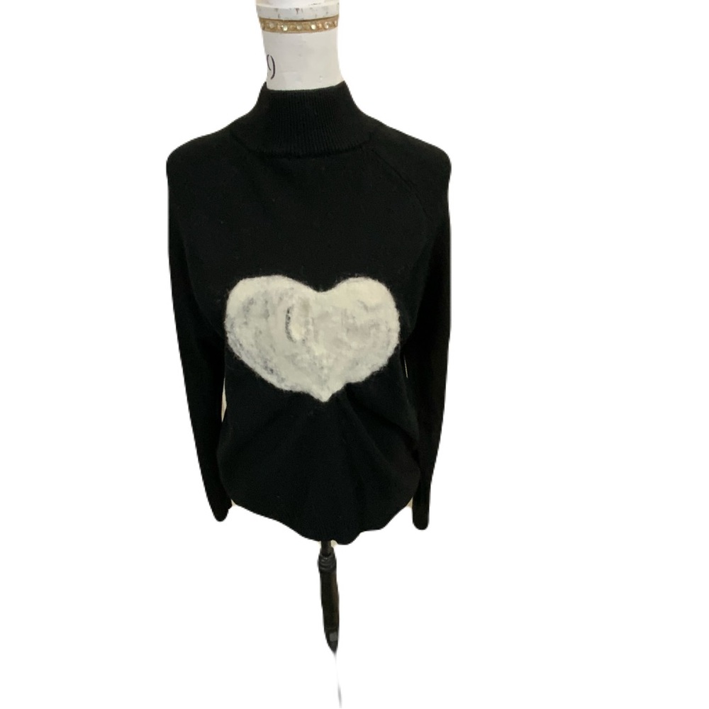 CHARLIE B Black Zippered Sweater